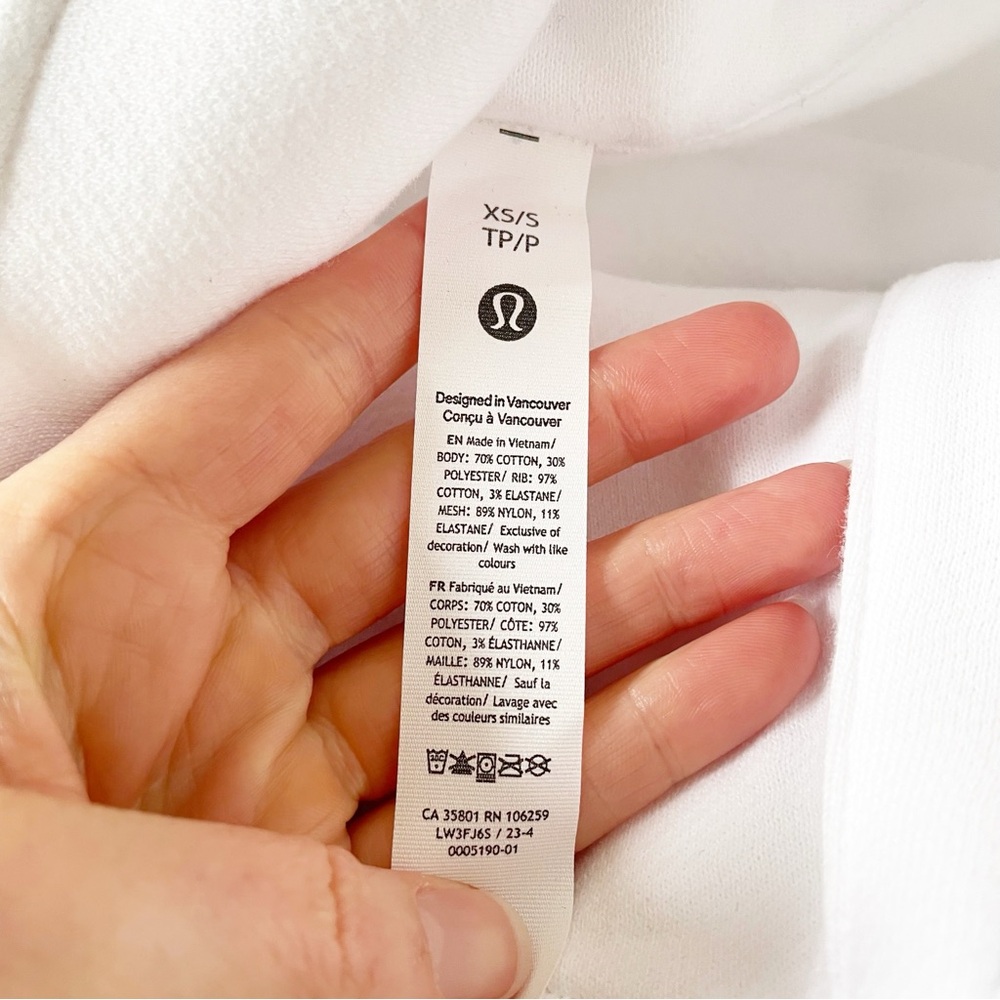 Lululemon Scuba Oversized Funnel Neck White Size XS / Small NEW - Picture 5 of 7